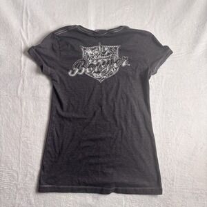 VTG Chase Authetics Clint Bowyer Grey Short Sleeve V-Neck Shirt Women's Medium *